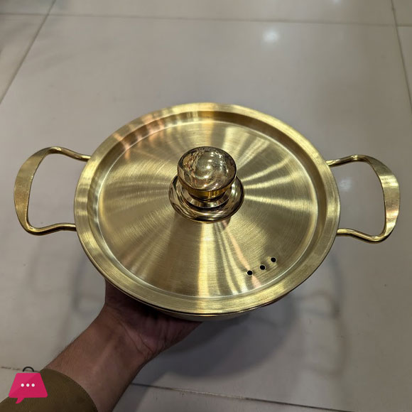 Golden Pot Koreanstyle Noodle Pot with Double Handles Cooking Soup Pot stainless Steel -18CM