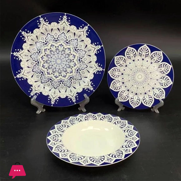 HEIRLOOM VINTAGE Bone China 18 Pieces Plate Set