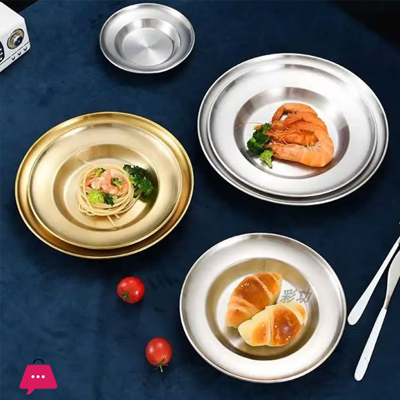 Juliana Style Luxury Golden Plate - 30CM