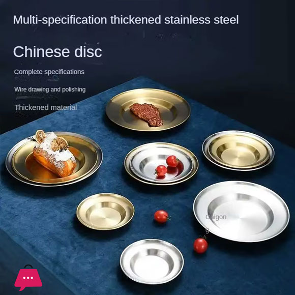 Juliana Style Luxury Golden Plate - 30CM