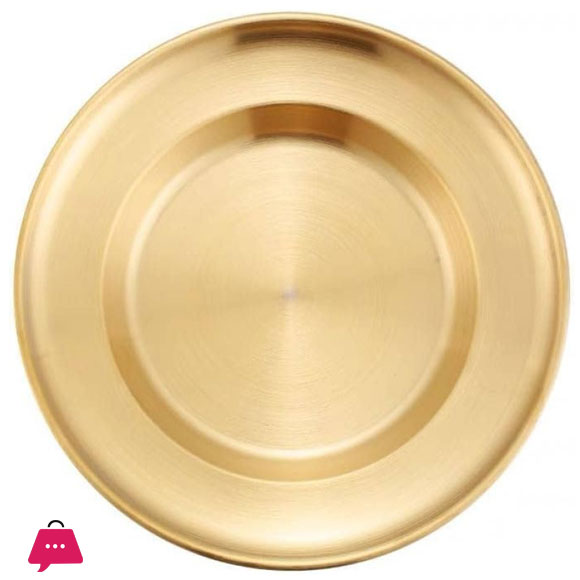 Juliana Style Luxury Golden Plate - 30CM