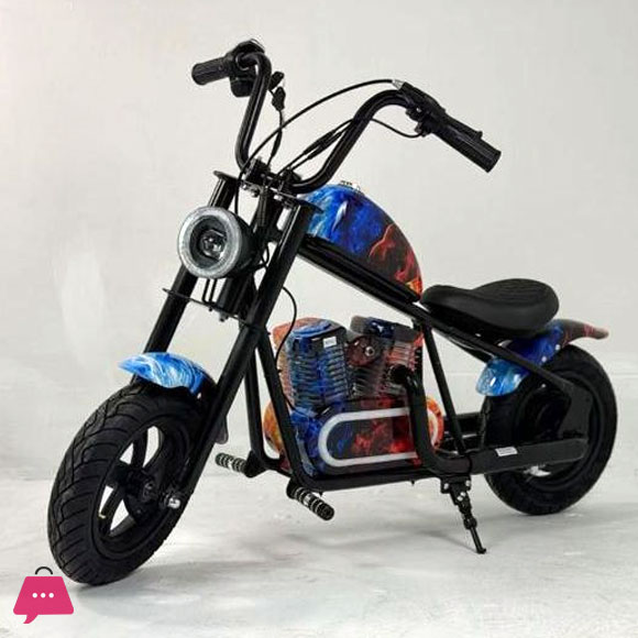 kids Electric 24V 180W Scooter Mini Harley Electric Scooter Electric Fat Tire Scooter 5-12 Years Kids Smoke Option