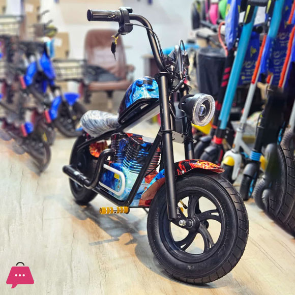 kids Electric 24V 180W Scooter Mini Harley Electric Scooter Electric Fat Tire Scooter 5-12 Years Kids Smoke Option