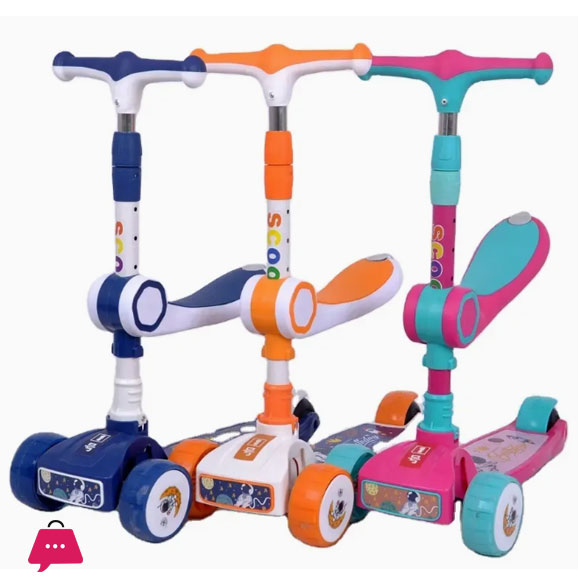 Kids Kick Foot Scooter 3 PU Wheel Baby Outdoor Toys Bike Scooter