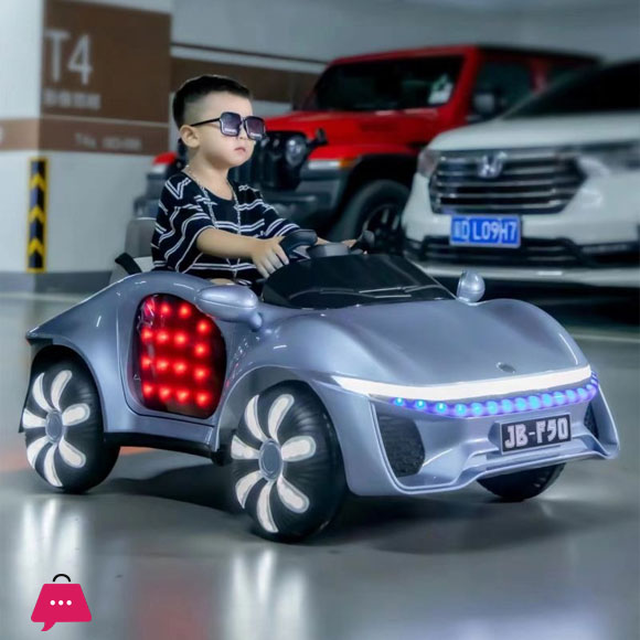 New Electric Car Four-Wheel Automobile Belt Remote Control Seated Babys Toy Car Four-Wheel Drive Swing High-End