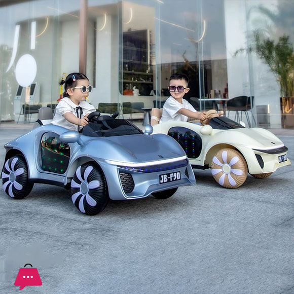 New Electric Car Four-Wheel Automobile Belt Remote Control Seated Babys Toy Car Four-Wheel Drive Swing High-End