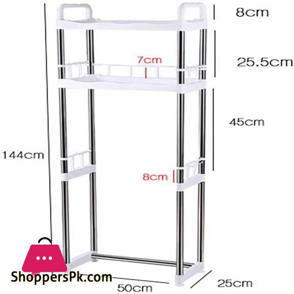 2 Tier Toilet Rack Cabinet Shelves for Shampoo Holder Shower Bathroom Kitchen Space Saver Shelf Organizer Holder