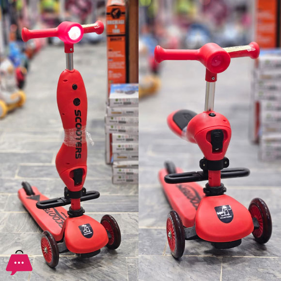 2-in-1 Kids Toddler Scooter with Removable Seat 3 Wheel Scooter for Boys Girls Adjustable Height Extra Wide Deck Scooter 2-8 Years Kids