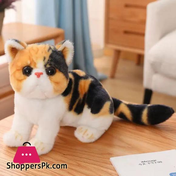 26cm Lifelike Cats Plush Toy Simulation American Shorthair Stuffed Doll Cute Kitty Pet Toys Kids Home Decor Girls Birthday Gifts
