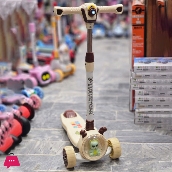 Astronaut Scooter for Boys-Girls with with Projector Light Music