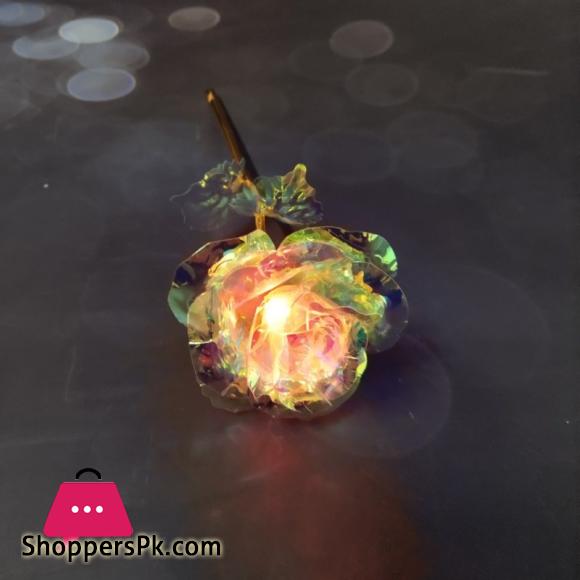 Artificial Flowers Foil Plated Gold Rose Flowers Luminous Rose Wedding Decor Valentines Day Gift Uniques Gifts For Girls