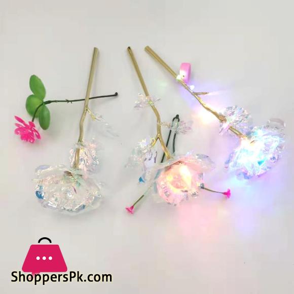 Artificial Flowers Foil Plated Gold Rose Flowers Luminous Rose Wedding Decor Valentines Day Gift Uniques Gifts For Girls