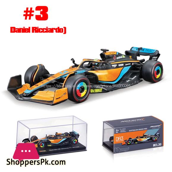 Bburago 1:43 Lando Norris McLaren F1 Team MCL36 #3 Daniel Ricciardo Alloy Toy Car Model Super