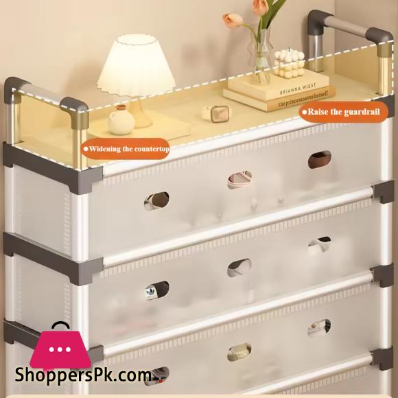 Dustproof Shoes Rack Shoes Shelf DIY Assemble Space-Saving Shoe Cabinet - 5 Layer