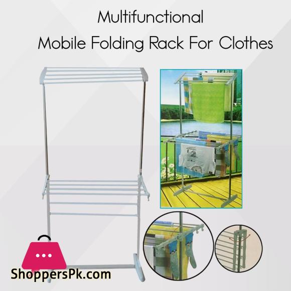 Foldable Stainless Steel Clothes Drying Rack - Clothes Dryer Hanger Multifunctional