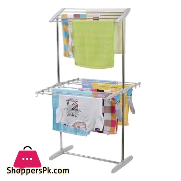 Foldable Stainless Steel Clothes Drying Rack - Clothes Dryer Hanger Multifunctional
