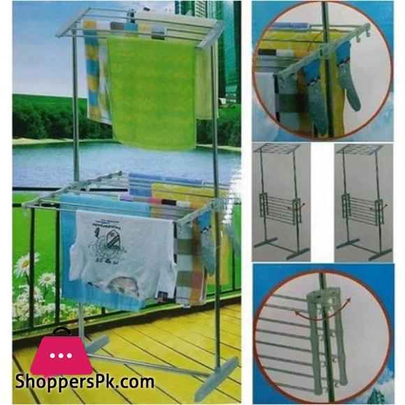 Foldable Stainless Steel Clothes Drying Rack - Clothes Dryer Hanger Multifunctional
