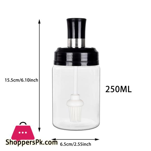 Glass jar with Oil Brush bottle Jar 250ml