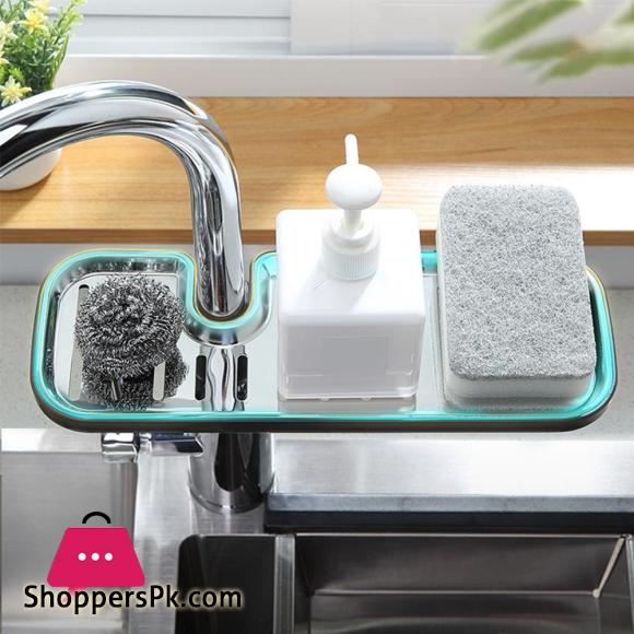 Kitchen Towel Rack For 1.6-2.7cm Pipe Sink Storage Rack Sponge Holder Steel Soap Organizer Kitchen Storage