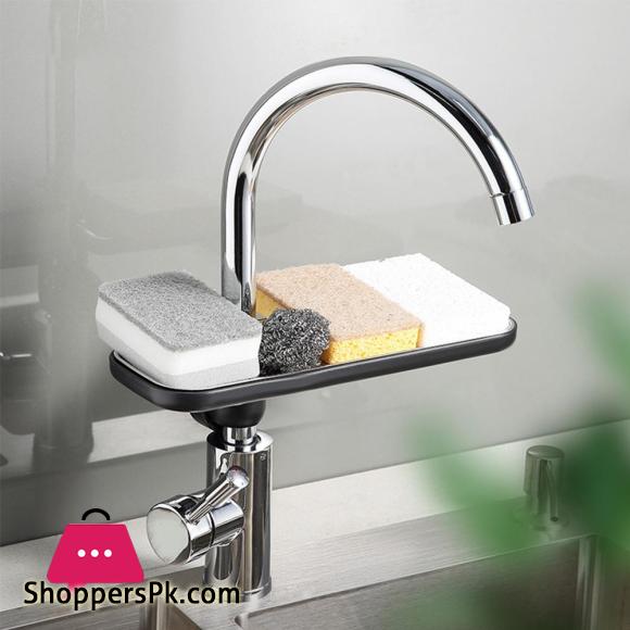 Kitchen Towel Rack For 1.6-2.7cm Pipe Sink Storage Rack Sponge Holder Steel Soap Organizer Kitchen Storage