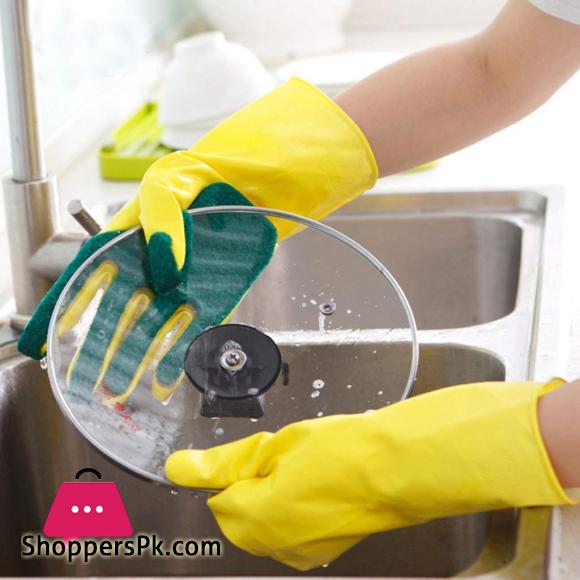 Sponge Dishwashing Gloves Gloves for kitchen Hand Dish Washing