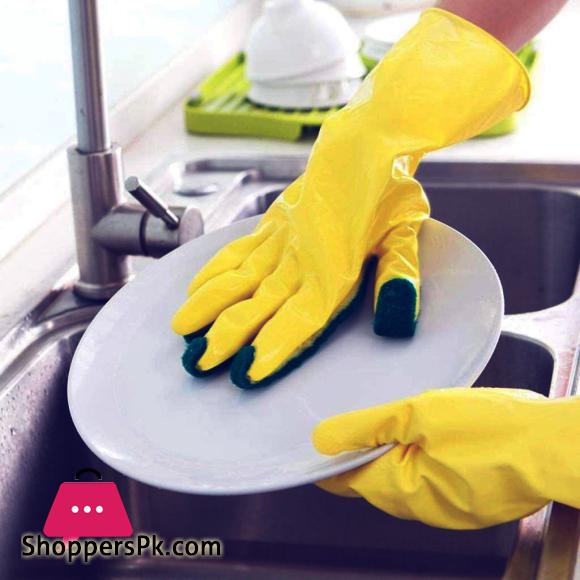 Sponge Dishwashing Gloves Gloves for kitchen Hand Dish Washing