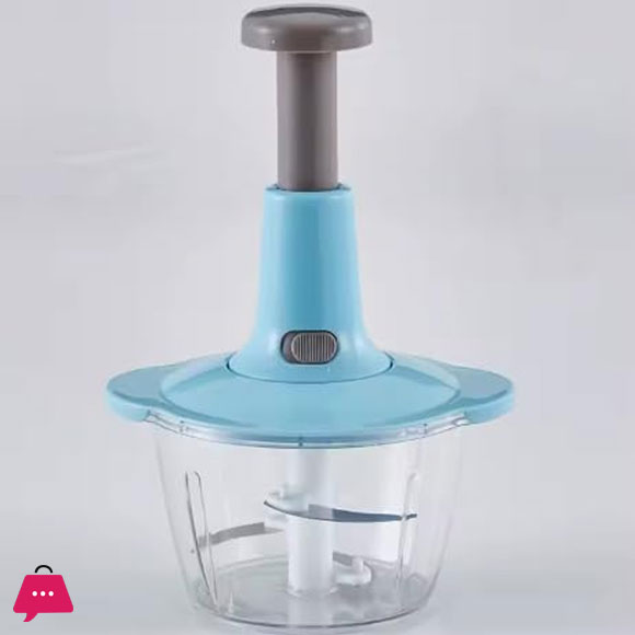 Manual Food Chopper Speedy Chopper with 3 Curved Stainless Steel Blades 2Liter