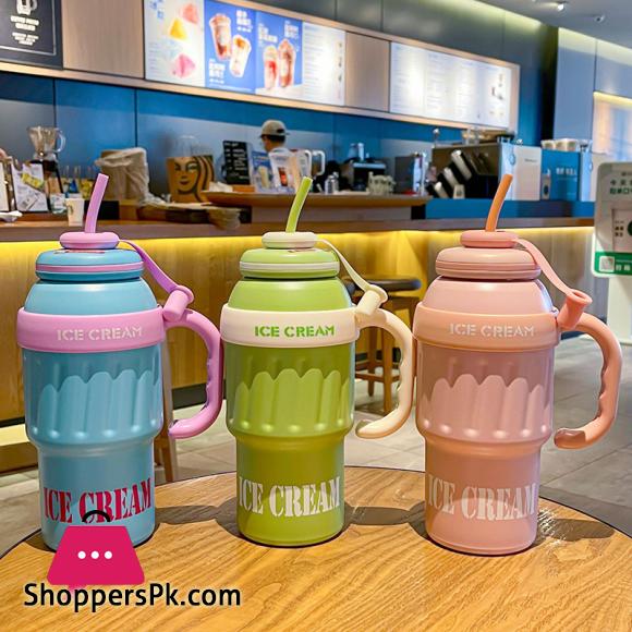 New Large Capacity Thermos Cup With Handle And Straw Stainless Stee Car Portable Travel Thermal Cup Big Mac Thermos Water Bottle - AliExpress 15