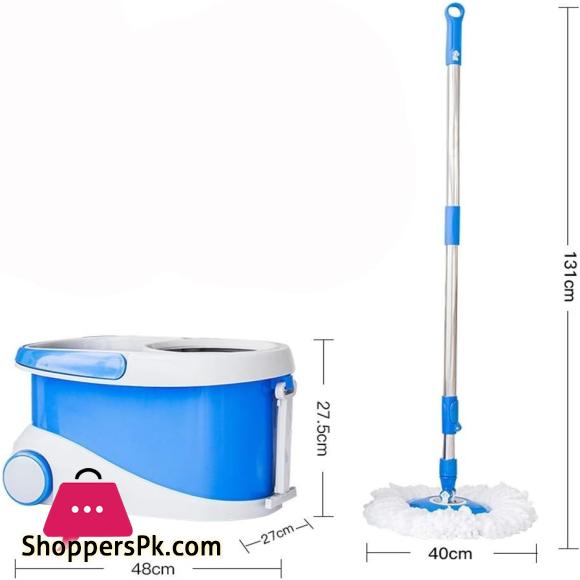 Primo Spin Mop Stainless Steel Mop With Bucket - Microfiber Home Clean Mops