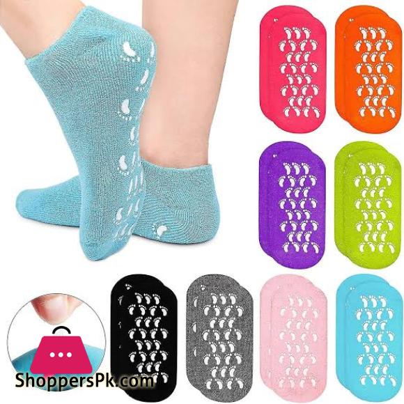 Silicone Gel Moisturizing Ultra-Soft Spa Socks for Repair Dry Cracked Feet and Ankles, Skincare, Spa Moisturizing Gel Socks, Spa Socks for cracked heels, Spa Gel Socks.