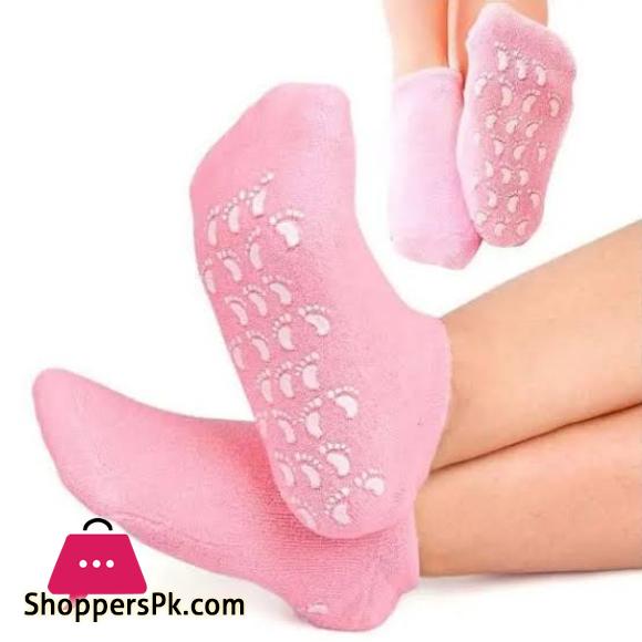 Silicone Gel Moisturizing Ultra-Soft Spa Socks for Repair Dry Cracked Feet and Ankles, Skincare, Spa Moisturizing Gel Socks, Spa Socks for cracked heels, Spa Gel Socks.