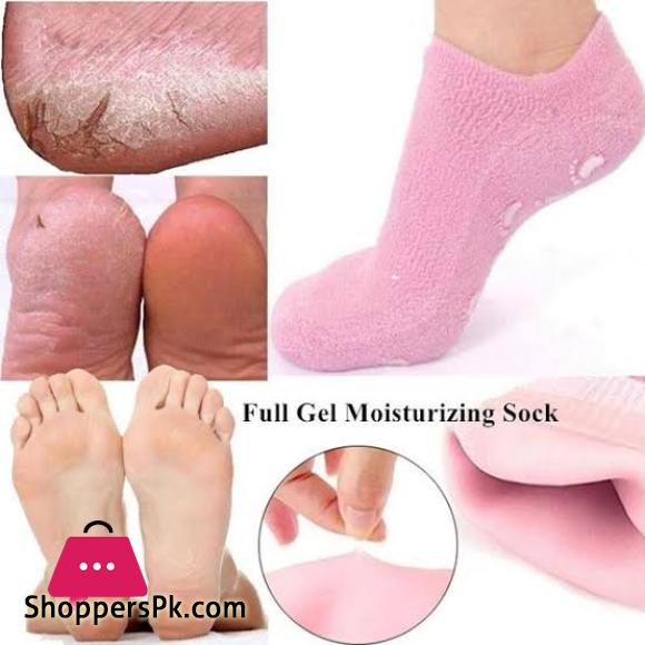 Silicone Gel Moisturizing Ultra-Soft Spa Socks for Repair Dry Cracked Feet and Ankles, Skincare, Spa Moisturizing Gel Socks, Spa Socks for cracked heels, Spa Gel Socks.