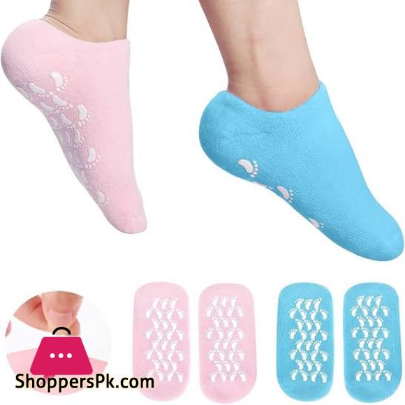 Silicone Gel Moisturizing Ultra-Soft Spa Socks for Repair Dry Cracked Feet and Ankles, Skincare, Spa Moisturizing Gel Socks, Spa Socks for cracked heels, Spa Gel Socks.