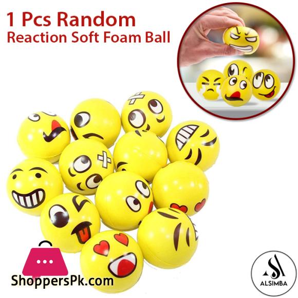 Soft Foam Reaction Emoji Balls for Kids 7.5mm