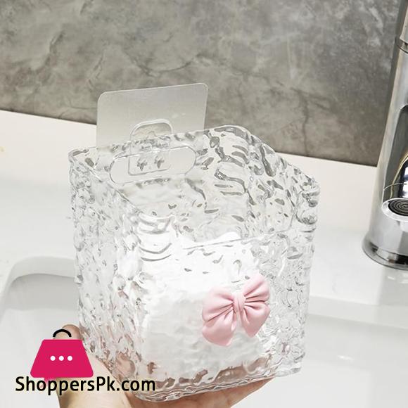 Wall Mount Small Bin Multipurpose Mounted Bin Organizers Durable Crystal Clear Storage Box - 1 Piece