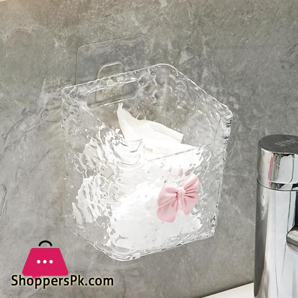 Wall Mount Small Bin Multipurpose Mounted Bin Organizers Durable Crystal Clear Storage Box - 1 Piece