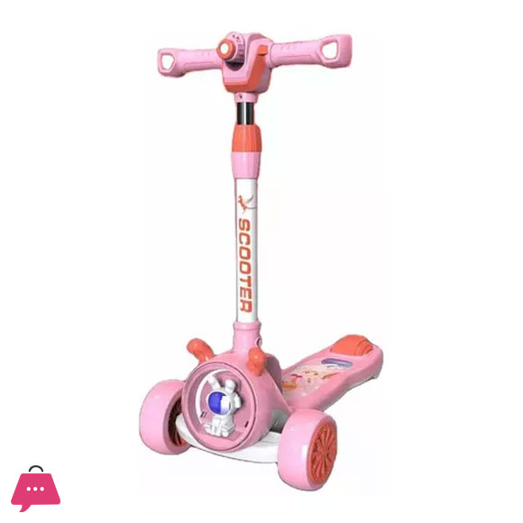 Astronaut Scooter for Boys-Girls with with Projector Light Music