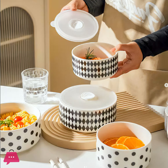 Ceramic Storage Bowl Set of 2
