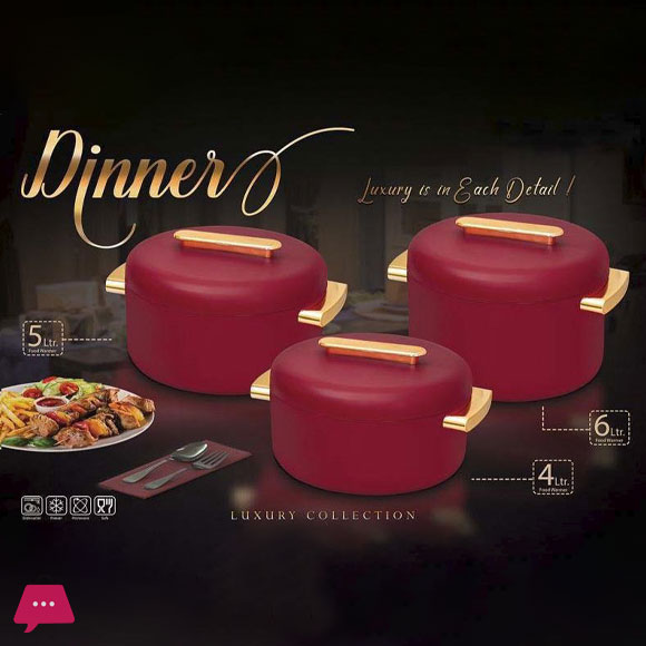 Dinners 3 Piece Hotpot Set 4-5-6 Liter