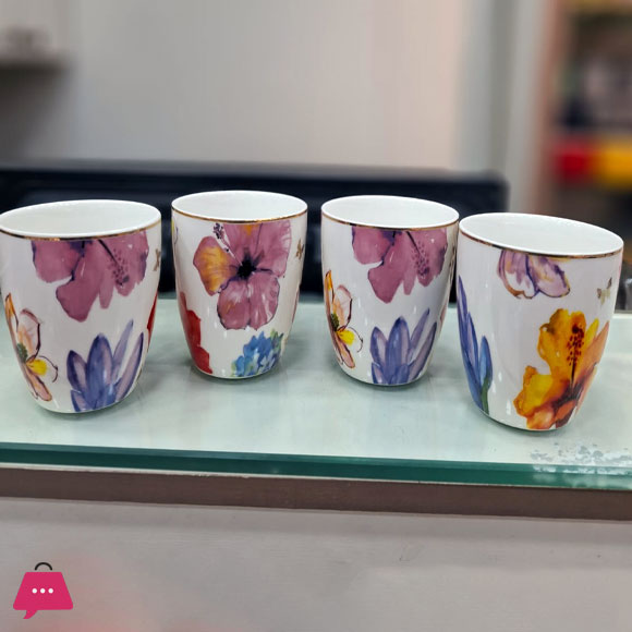 Floral Mug Set of 6