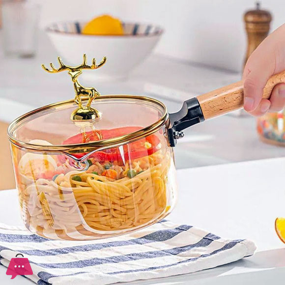 High Borosilicate Heat-Resistant Glass Pot 1.8 Liter