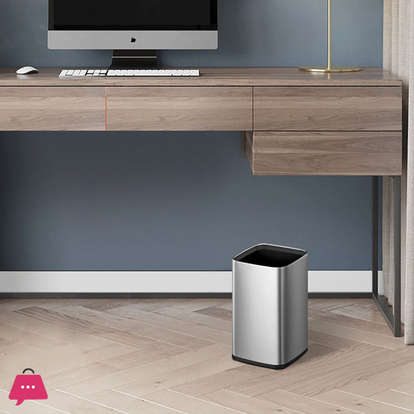 Homeatic Laguna Open Top Trash Bin Stainless Steel - 7 Liters
