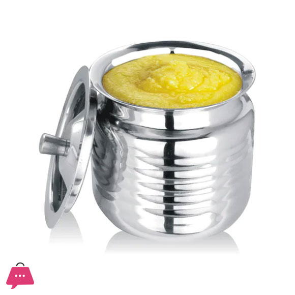 Indian Rio Steel Ghee Oil Container 250-ml 1 PC