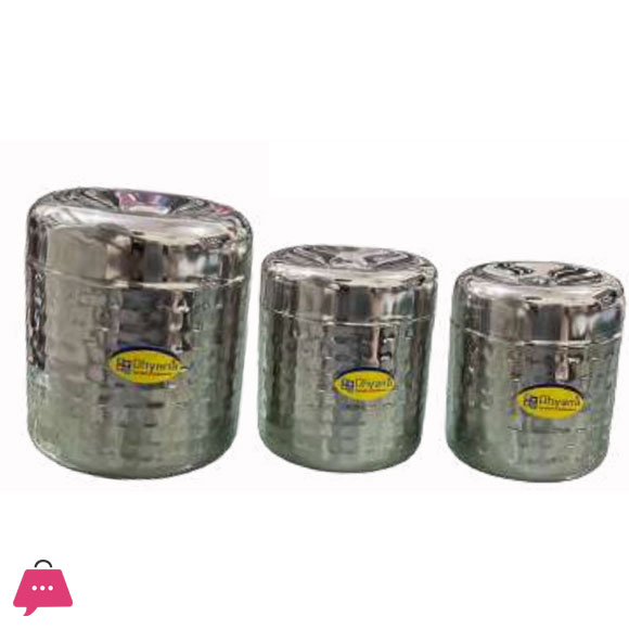 Indian Stainless Steel Apple Mathar Dabba Set of 3