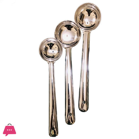 Indian Stainless Steel Deep Ladle - No Joint - Karchi for Seving All Types of Gravies Dal Curries NO 6