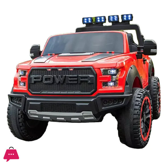 Kids Ride on Raptor Power Car Dala Electric Off-Road Car Remote-Controlled - 2-Seater Side Handle Drive