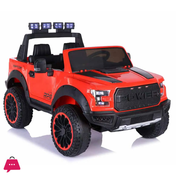Kids Ride on Raptor Power Car Dala Electric Off-Road Car Remote-Controlled - 2-Seater Side Handle Drive