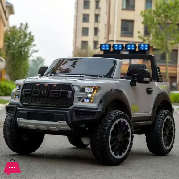 Kids Ride on Raptor Power Car Dala Electric Off-Road Car Remote-Controlled - 2-Seater Side Handle Drive