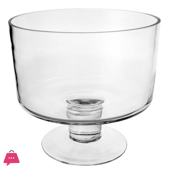 Large Footed Glass Trifle Bowl Serving Bowl 3.5Ltr