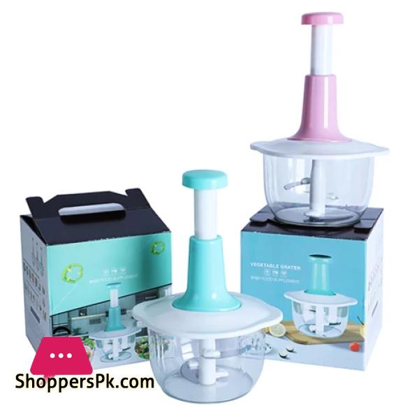manual chopper 1500ML Vegetable cutter speedy chopper with 3 stainless steel blades Hand press , pump chopper , mixer, mincer , onion tomatoes green chilli chopper